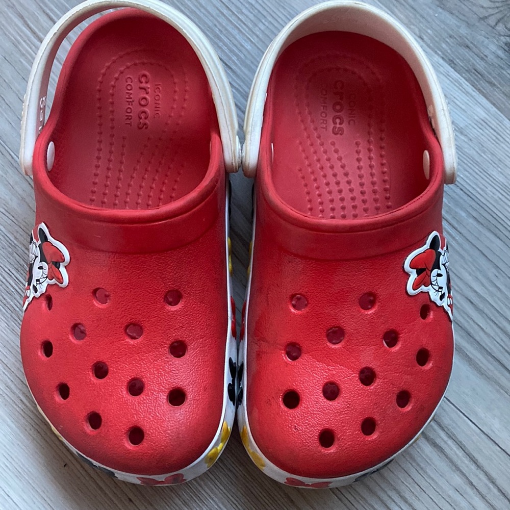 Minnie Mouse Crocs, size 10T